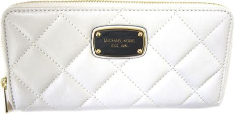 michael kors hamilton quilted wallet vanilla studded|michael kors optic white wallet.